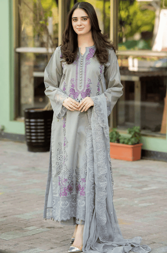 Winter 3PC Dhanak Embroidered Suit - kp3366