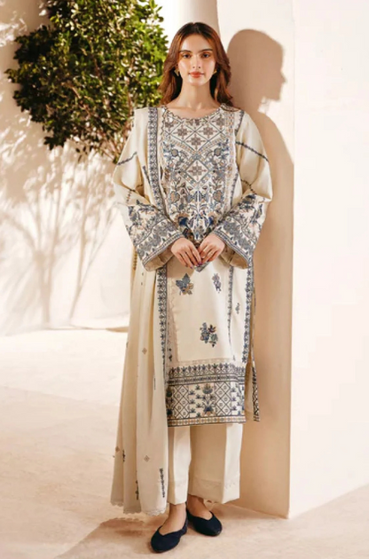 Winter 3PC Dhanak Embroidered Suit - kp3381