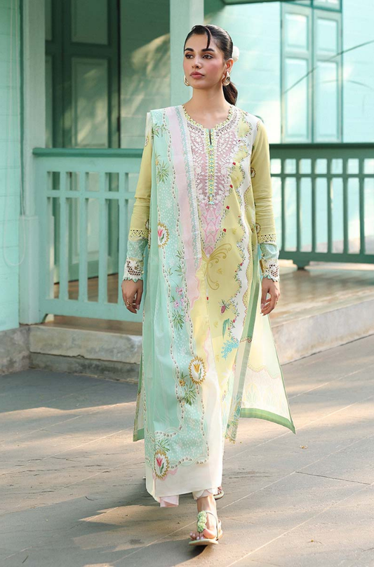 Summer 3PC Lawn Digital Print Dress - KP1162