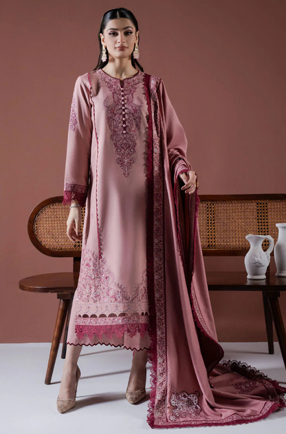 Winter  3PC Dhanak Embroidered Suit - kp3384