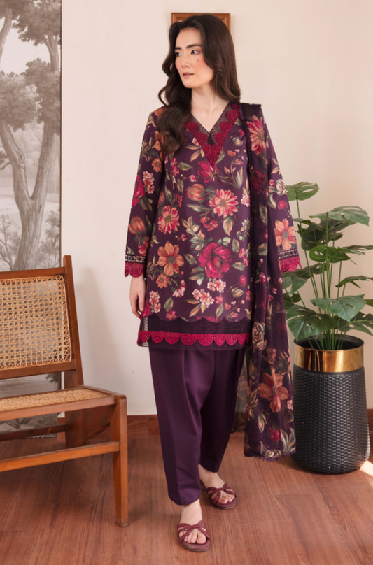 Summer 3PC Lawn Digital Print Dress - KP1170