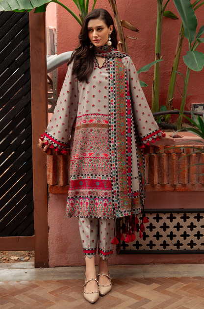 Winter 3PC Karandi Digital Print Dress - KP3390