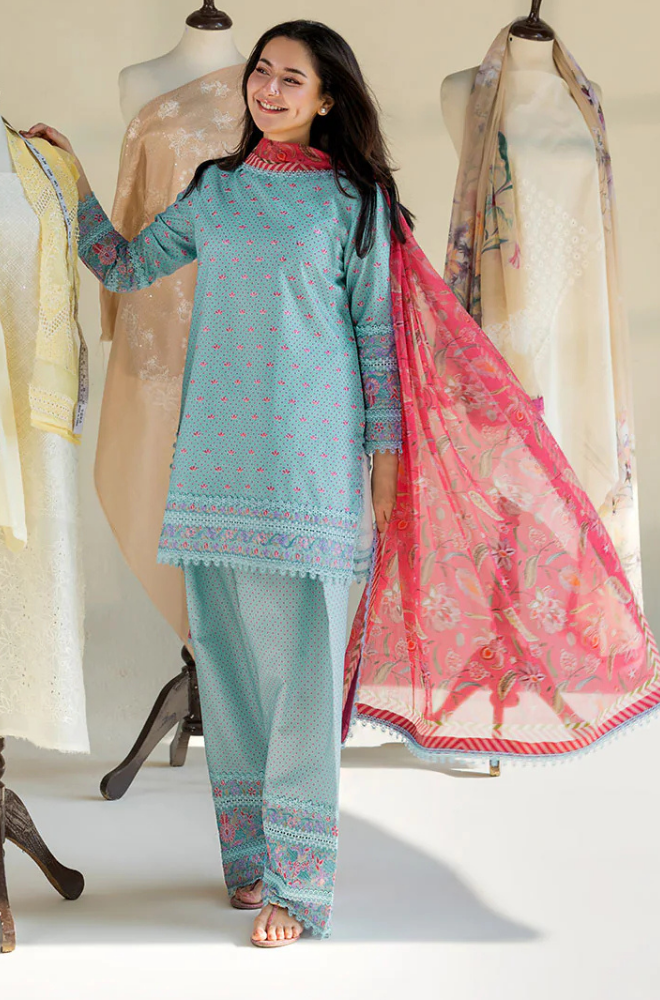 Hania Amir - Summer 3PC Lawn Digital Print Dress - KP1175