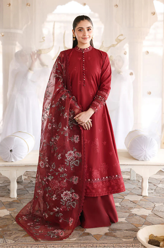 Dure Fishan - Summer 3PC Lawn Embroidered Suit - KP1176
