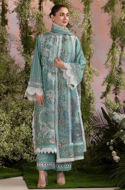 Summer 3PC Lawn ChickenKari Embroidered Suit - kp1113