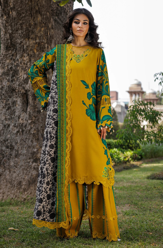 Winter  3PC Karandi Digital Print Dress - KP33418