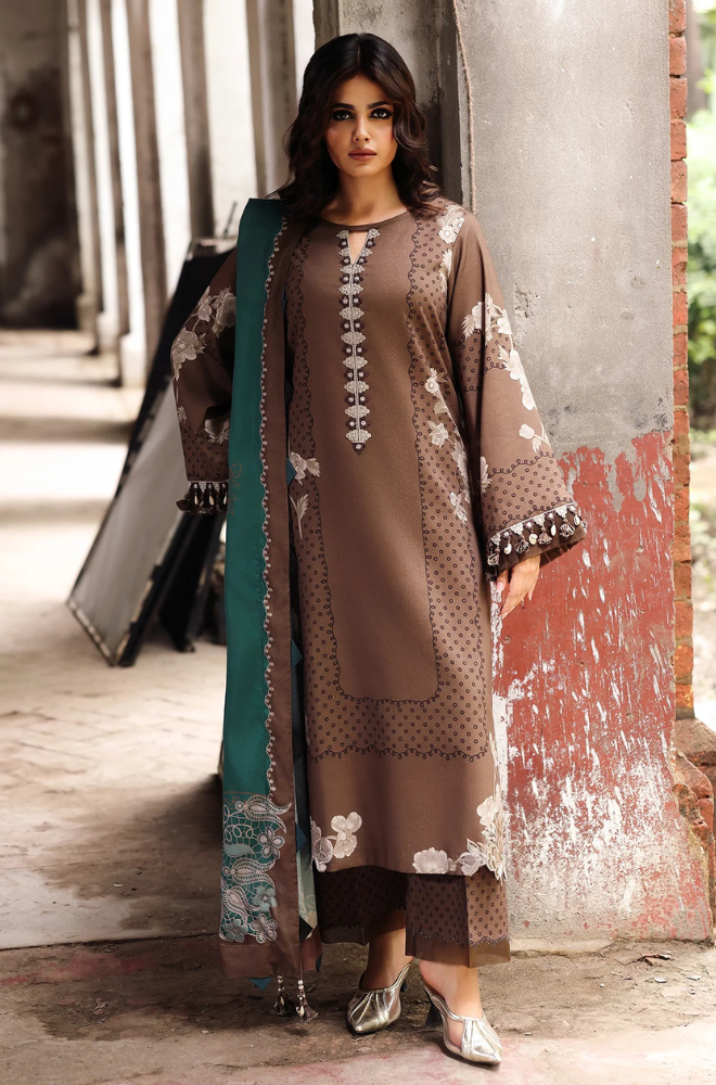 Winter  3PC Karandi Digital Print Dress - KP33422