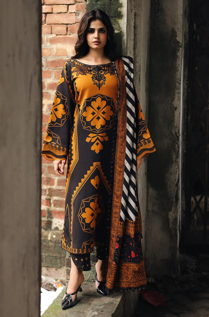Winter 3PC Karandi Digital Print Dress - KP33421
