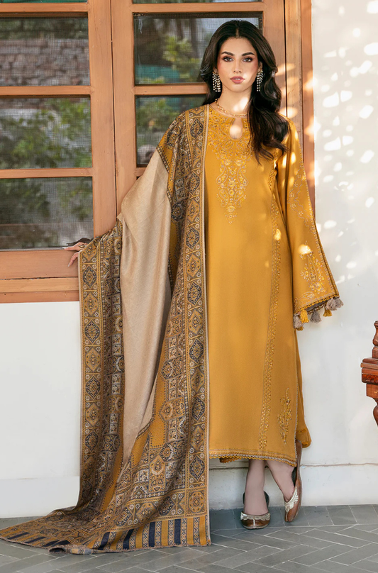 Winter 3PC Dhanak Embroidered Suit - kp33103
