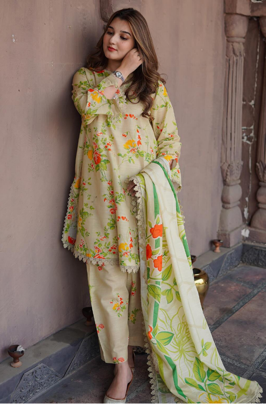 Winter 3PC Karandi Digital Print Dress - KP33121