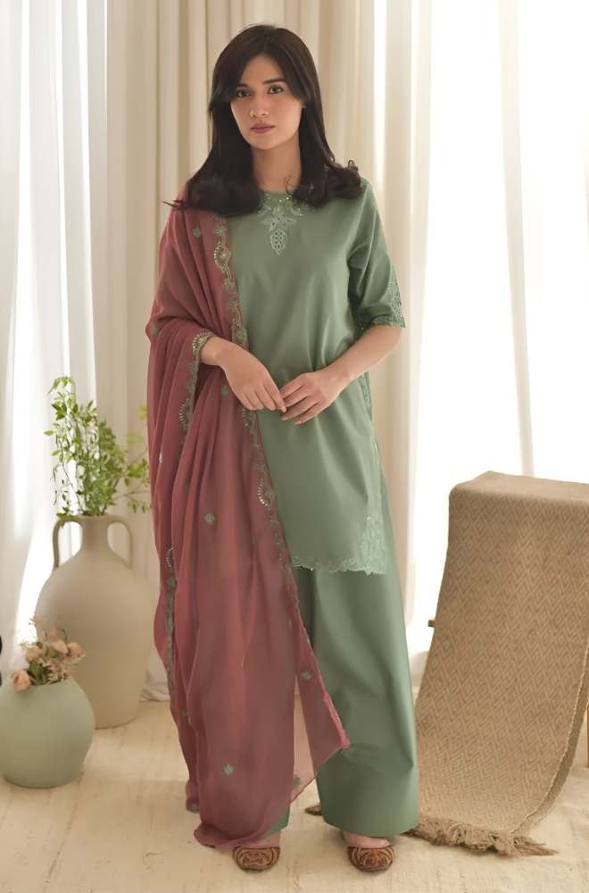Summer 3PC Lawn Embroidered Suit - kp1122