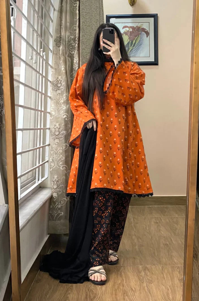 Summer 3PC Lawn Digital Print Dress - KP1147