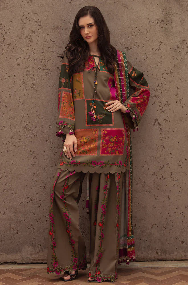 Summer 3PC Lawn Digital Print Dress - KP1141