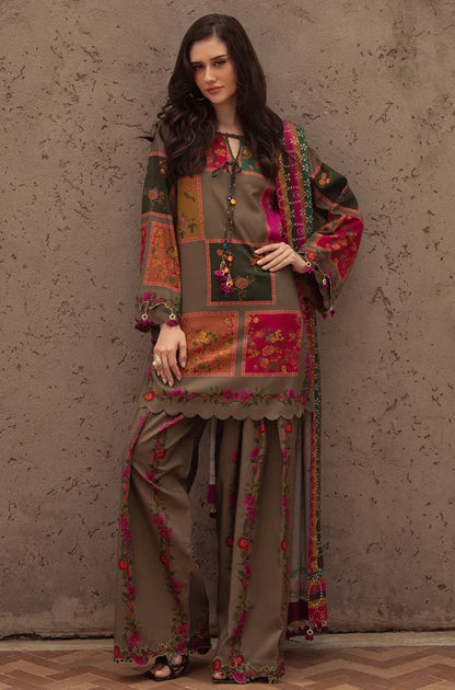 Summer 3PC Lawn Digital Print Dress - KP1141