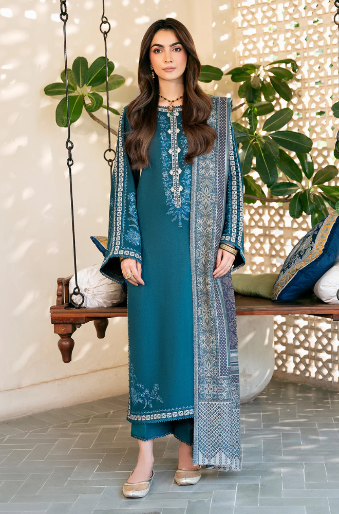 Winter 3PC Dhanak Embroidered Suit - kp33104