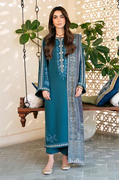 Winter 3PC Dhanak Embroidered Suit - kp33104