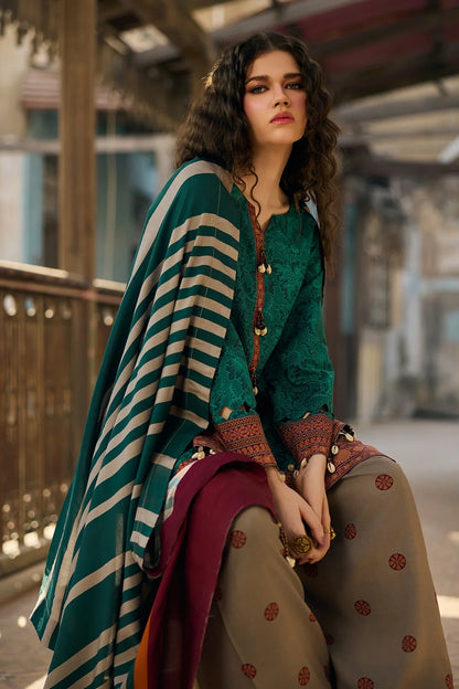 Winter  3PC Karandi Digital Print Dress - KP33137