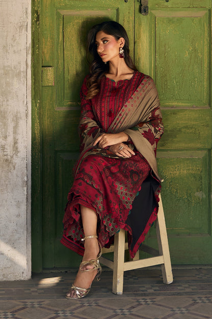 Winter  3PC Karandi Digital Print Dress - KP33135