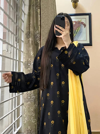 Summer 3PC Lawn Digital Print Dress - KP1151