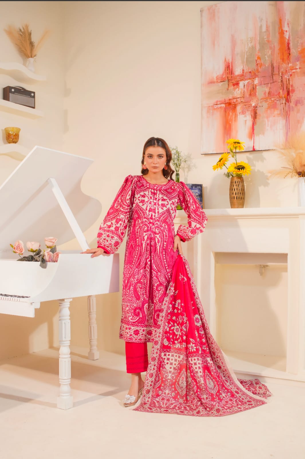 3 Piece Embroidered Lawn Suit