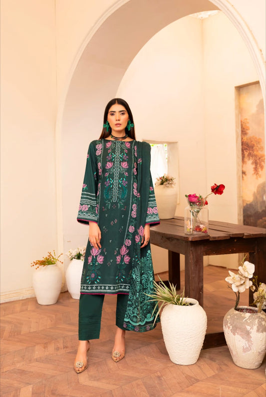 3 Piece Embroidered Lawn Suit