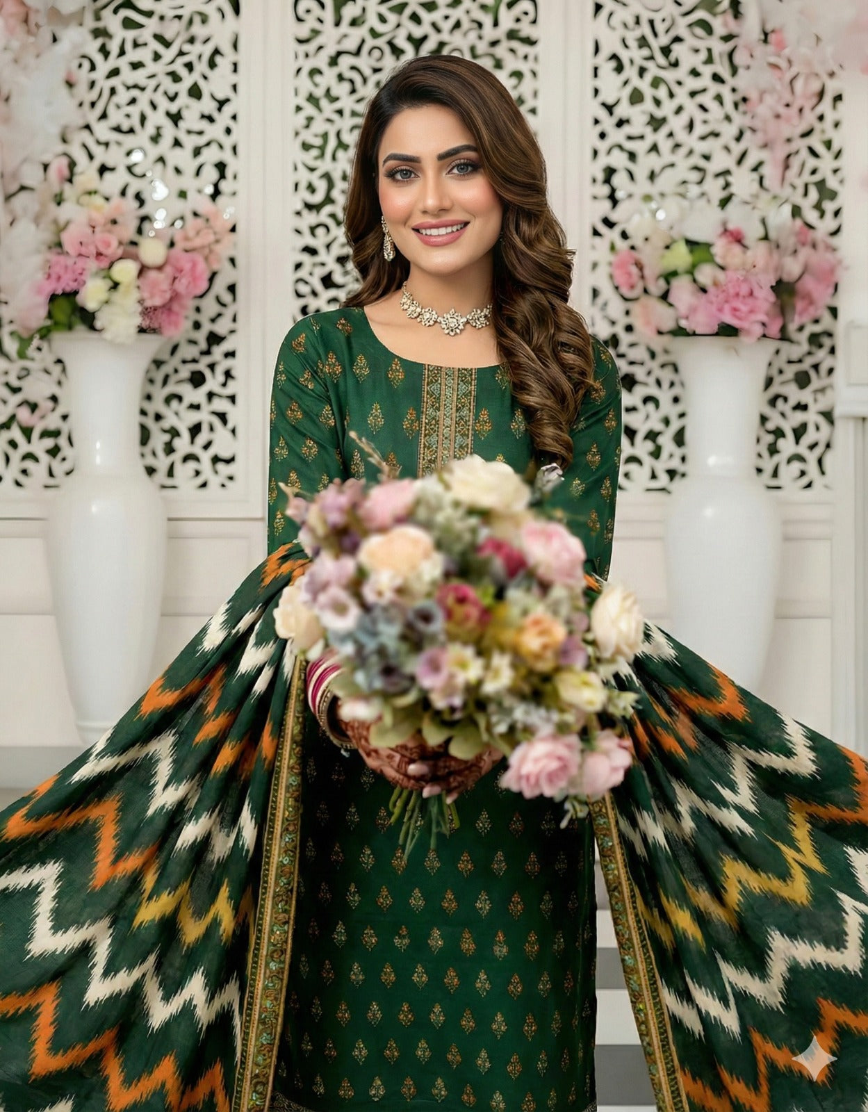 Summer 3PC Lawn Suit – Lightweight & Breathable