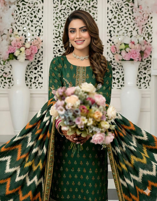Summer 3PC Lawn Suit – Lightweight & Breathable