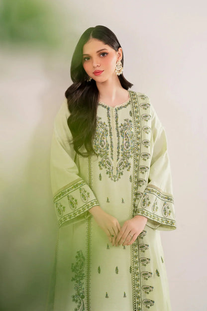 Winter  3PC Dhanak Embroidered Suit - kp3386