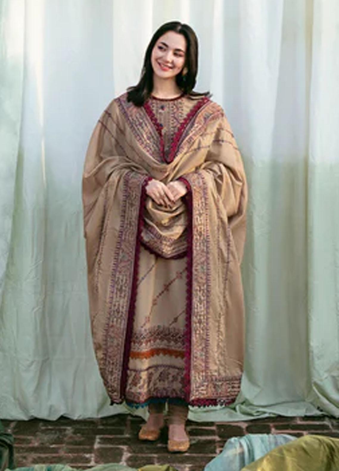 Winter 3PC Dhanak Embroidered Suit - kp3346