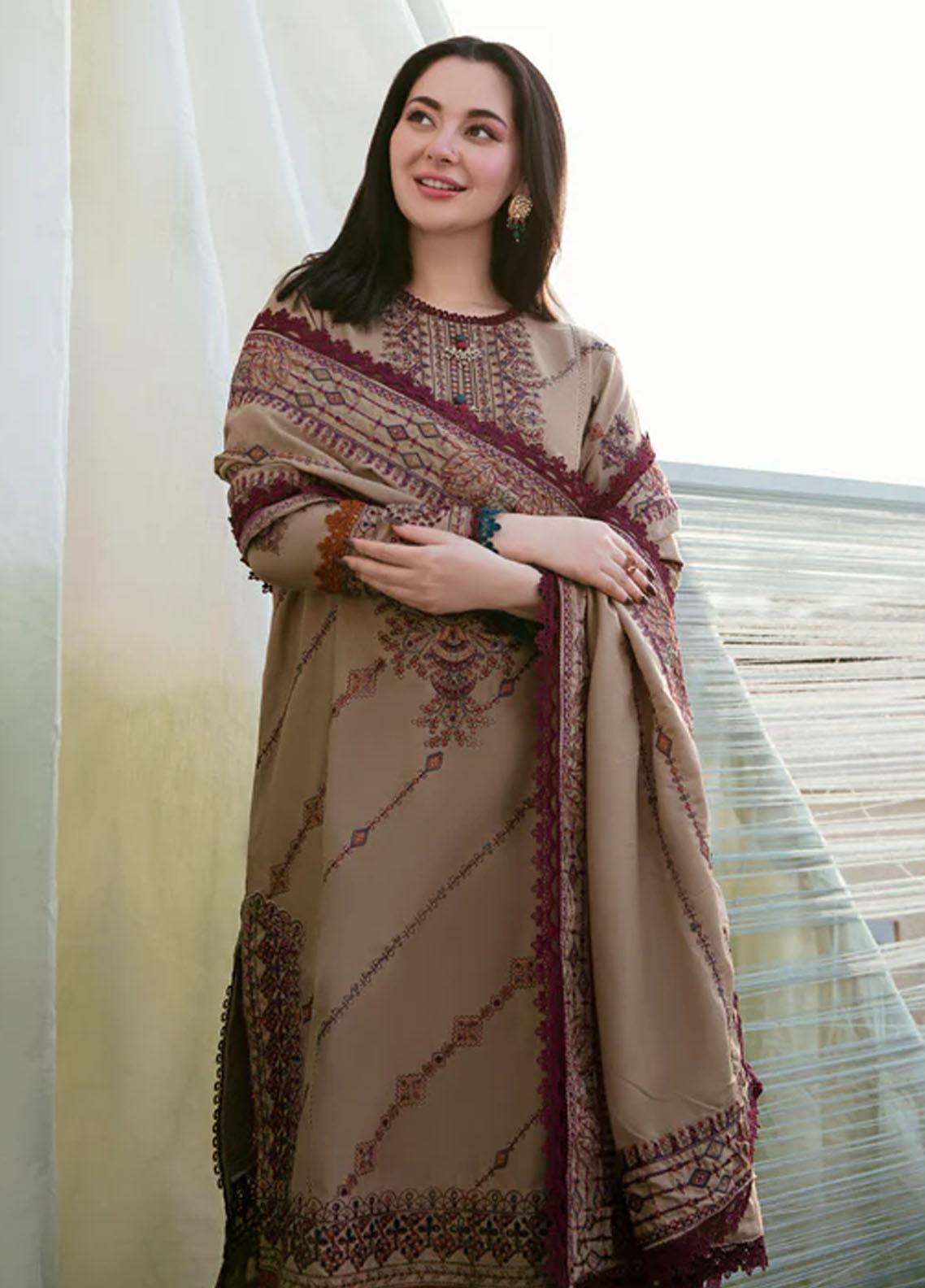 Winter 3PC Dhanak Embroidered Suit - kp3346