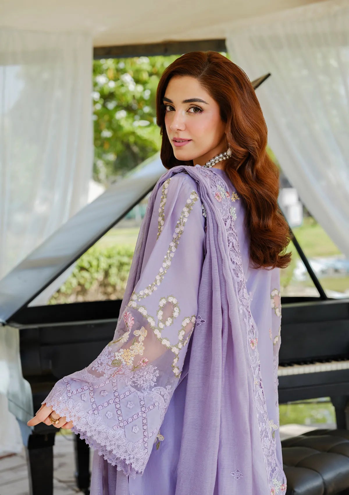 Summer 3PC Lawn Chikenkari Embroidered Shirt - KP1138