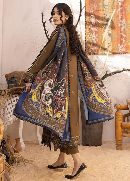 Winter 3PC Dhanak Embroidered Suit - kp3351