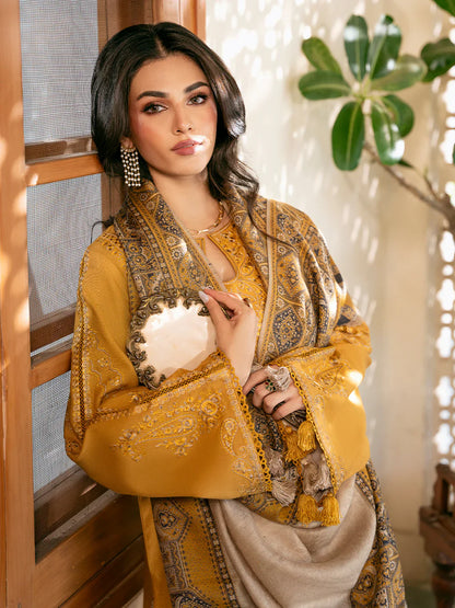 Winter 3PC Dhanak Embroidered Suit - kp33103